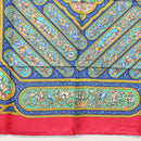 HERMES Carre 90 Scarf ""QALAMDAN"" Silk Red Auth 133213-9