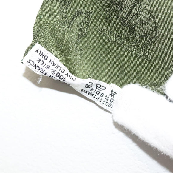 HERMES Carre 90 Scarf ""L'INSTRUCTION DU ROY"" Silk Green Auth 133214