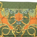 HERMES Carre 90 Scarf ""L'INSTRUCTION DU ROY"" Silk Green Auth 133214-3