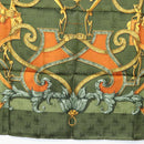 HERMES Carre 90 Scarf ""L'INSTRUCTION DU ROY"" Silk Green Auth 133214-9
