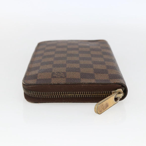 LOUIS VUITTON Damier Ebene Zippy Organizer Long Wallet N60003 LV Auth 133223