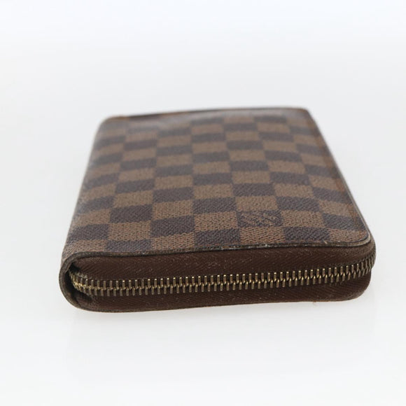 LOUIS VUITTON Damier Ebene Zippy Organizer Long Wallet N60003 LV Auth 133223