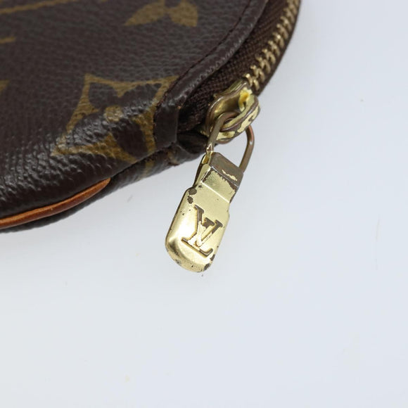 LOUIS VUITTON Monogram Porte Monnaie Round Coin Purse M61926 LV Auth 133225