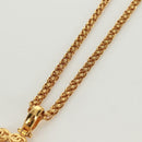 CHANEL Loupe Necklace metal Gold CC Auth 133226V-4