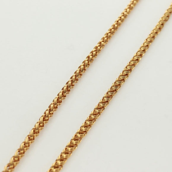 CHANEL Loupe Necklace metal Gold CC Auth 133226V
