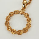 CHANEL Loupe Necklace metal Gold CC Auth 133226V-9