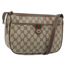 GUCCI GG Supreme Web Sherry Line Bag PVC Beige Gold 89 02 077 Auth 133234-1