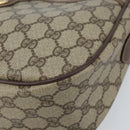 GUCCI GG Supreme Web Sherry Line Bag PVC Beige Gold 89 02 077 Auth 133234-14