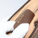 GUCCI GG Supreme Web Sherry Line Bag PVC Beige Gold 89 02 077 Auth 133234-12