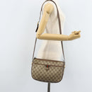 GUCCI GG Supreme Web Sherry Line Bag PVC Beige Gold 89 02 077 Auth 133234-24