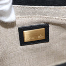 FENDI Shoulder Bag Leather Fabric Multicolor Gold Auth 133235SAM-21