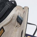FENDI Shoulder Bag Leather Fabric Multicolor Gold Auth 133235SAM-22
