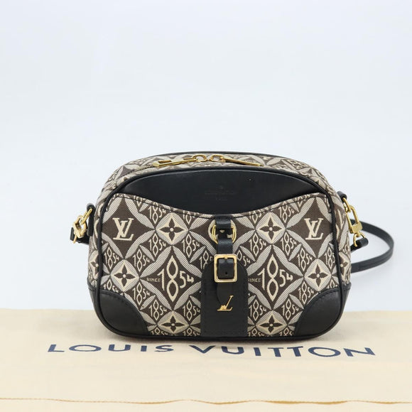 LOUIS VUITTON Monogram Jaguar Deauville MINI Bag Black M57205 LV Auth 133237M