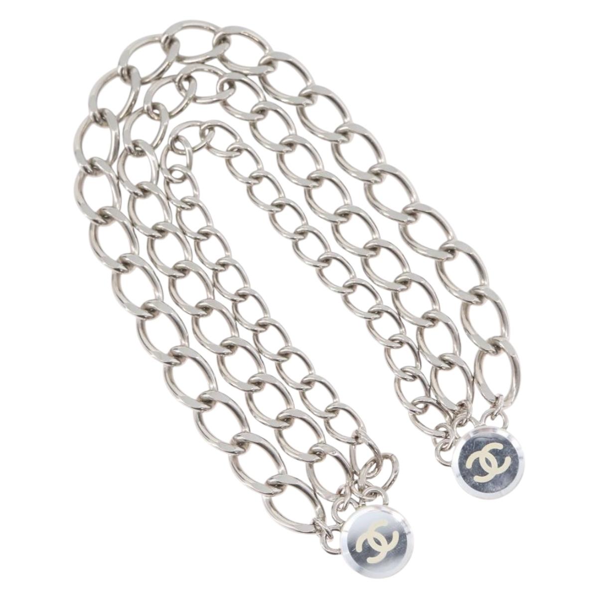 CHANEL COCO Mark Chain Clip for Costumes Belt metal Silver  display picture 3