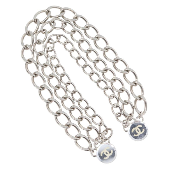 CHANEL COCO Mark Chain Clip for Costumes Belt metal Silver CC Auth 133239M