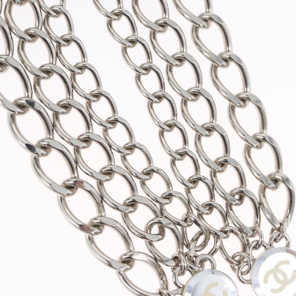 CHANEL COCO Mark Chain Clip for Costumes Belt metal Silver CC Auth 133239M