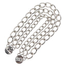 CHANEL COCO Mark Chain Clip for Costumes Belt metal Silver CC Auth 133239M-6