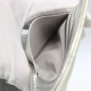 CHANEL Matelasse COCO Mark Bifold Wallet Lamb Skin Silver CC Auth 133240A-21