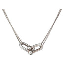 TIFFANY&Co. Hardware Double Link Necklace Ag925 Silver Auth 133241SAM-1