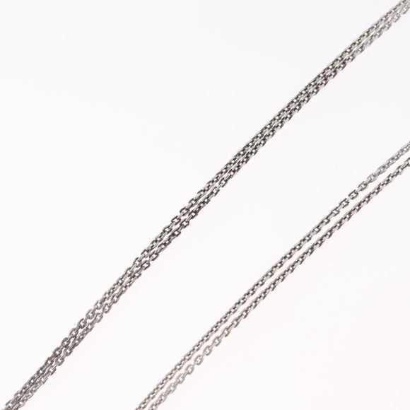 TIFFANY&Co. Hardware Double Link Necklace Ag925 Silver Auth 133241SAM