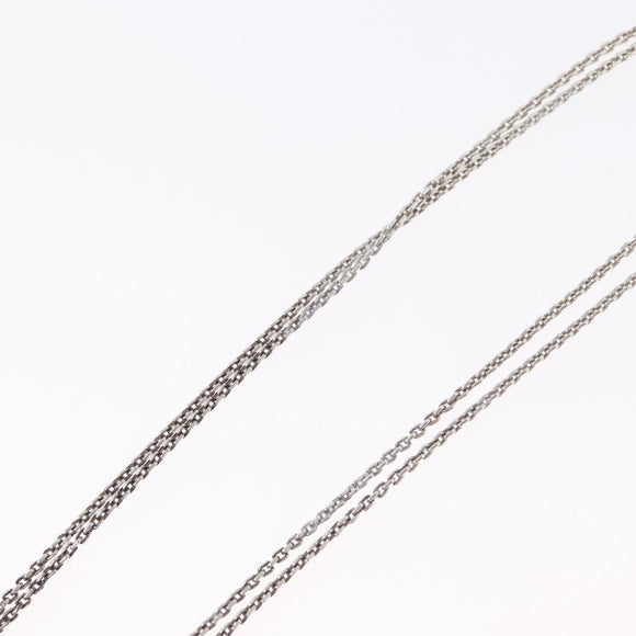 TIFFANY&Co. Hardware Double Link Necklace Ag925 Silver Auth 133241SAM