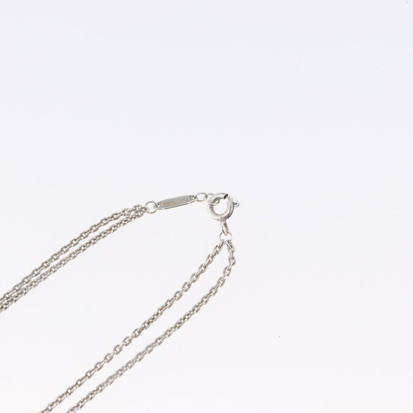 TIFFANY&Co. Hardware Double Link Necklace Ag925 Silver Auth 133241SAM