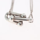TIFFANY&Co. Hardware Double Link Necklace Ag925 Silver Auth 133241SAM-17