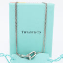 TIFFANY&Co. Hardware Double Link Necklace Ag925 Silver Auth 133241SAM-19
