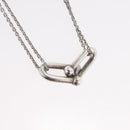 TIFFANY&Co. Hardware Double Link Necklace Ag925 Silver Auth 133241SAM-3