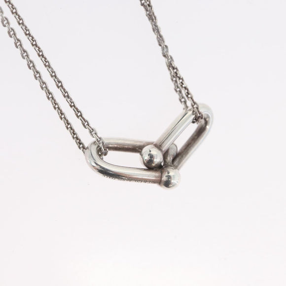 TIFFANY&Co. Hardware Double Link Necklace Ag925 Silver Auth 133241SAM