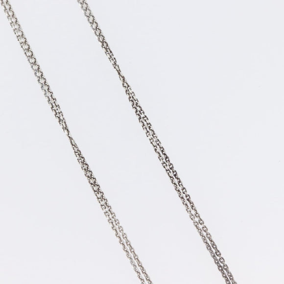 TIFFANY&Co. Hardware Double Link Necklace Ag925 Silver Auth 133241SAM