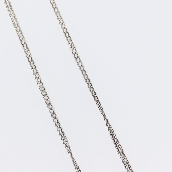 TIFFANY&Co. Hardware Double Link Necklace Ag925 Silver Auth 133241SAM