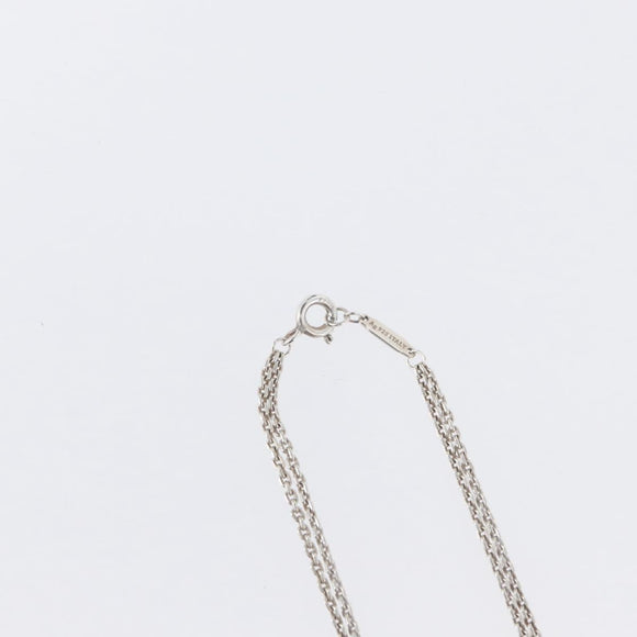 TIFFANY&Co. Hardware Double Link Necklace Ag925 Silver Auth 133241SAM