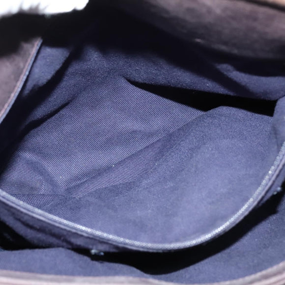 CHANEL Matelasse Chain Shoulder Bag Leather Brown CC Auth 133258