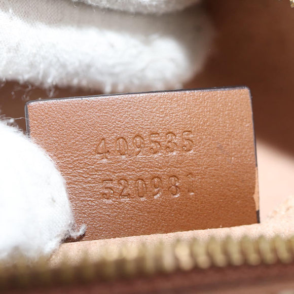 GUCCI GG Supreme Animalie Shoulder Bag PVC Europe Only Beige 409535 Auth 133260V