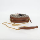 GUCCI GG Supreme Animalie Shoulder Bag PVC Europe Only Beige 409535 Auth 133260V-7