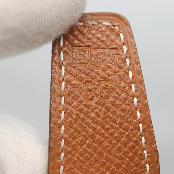 HERMES Constance Belt Leather Gold Blue Auth 133264