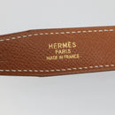 HERMES Constance Belt Leather Gold Blue Auth 133264-10