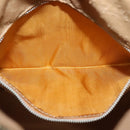 CELINE Macadam Canvas Shoulder Bag PVC Leather Brown Gold Auth 133267-11