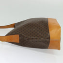 CELINE Macadam Canvas Shoulder Bag PVC Leather Brown Gold Auth 133267-3