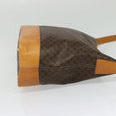 CELINE Macadam Canvas Shoulder Bag PVC Leather Brown Gold Auth 133267-4