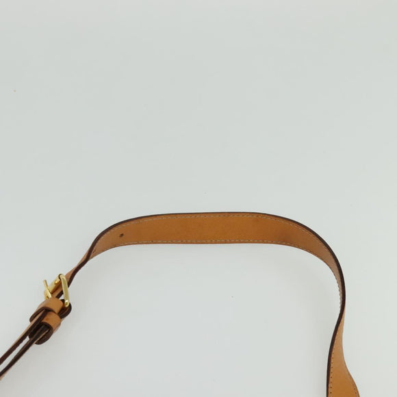 CELINE Macadam Canvas Shoulder Bag PVC Leather Brown Gold Auth 133267