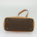 CELINE Macadam Canvas Shoulder Bag PVC Leather Brown Gold Auth 133267-5