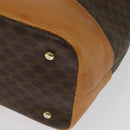 CELINE Macadam Canvas Shoulder Bag PVC Leather Brown Gold Auth 133267-17
