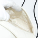 CHANEL Cambon Line Shoulder Bag Lamb Skin White Silver CC Auth 133269V-21