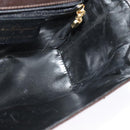 Salvatore Ferragamo Gancini Shoulder Bag Leather Brown Gold Auth 133270-10