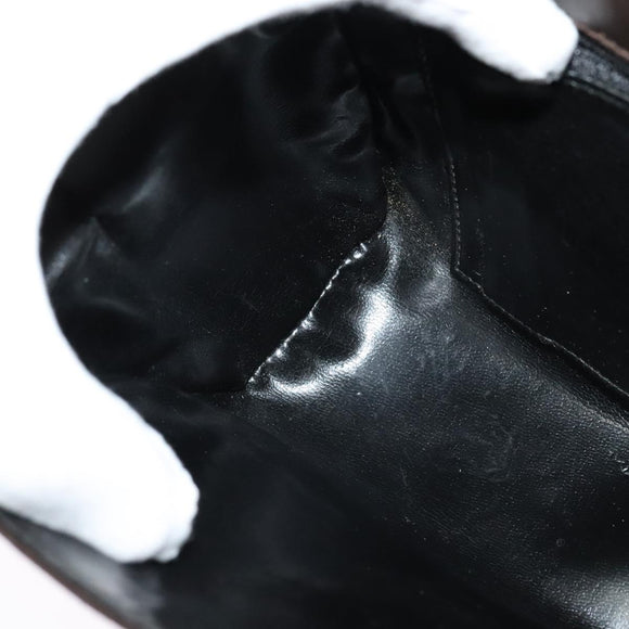 Salvatore Ferragamo Gancini Shoulder Bag Leather Brown Gold Auth 133270