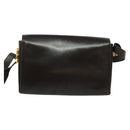 Salvatore Ferragamo Gancini Shoulder Bag Leather Brown Gold Auth 133270-15