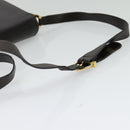 Salvatore Ferragamo Gancini Shoulder Bag Leather Brown Gold Auth 133270-19