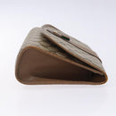 GUCCI GG Supreme Web Sherry Line Clutch Bag PVC Beige Gold 89 01 030 Auth 133273-3